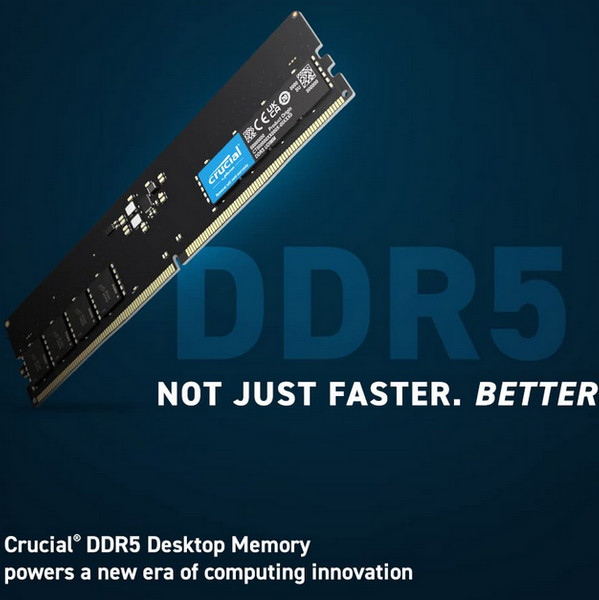 16GB DDR5 Crucial 4800MHz CL40