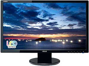 24" ASUS VE247H WideScreen 2ms Full HD DVI, HDMI Black LED with Speakers