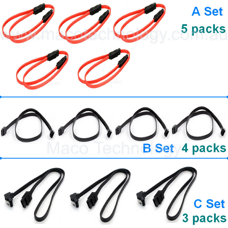 SATA DATA Cable For Hard Drive, SSD, DVDRW (please note which set) Free Standard Postage