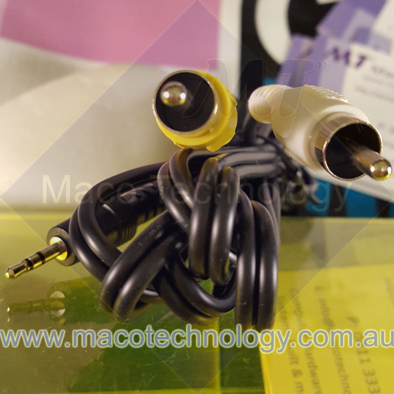 180cm 2.5mm Audio Jack Aux Male Plug to 2xRCA Male Plugs Audio Cable (Free Standard Postage)