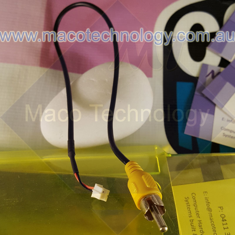 2 pin 2.5mm Adapter to Yellow Male RCA Cable/Connector (Free Standard Postage)