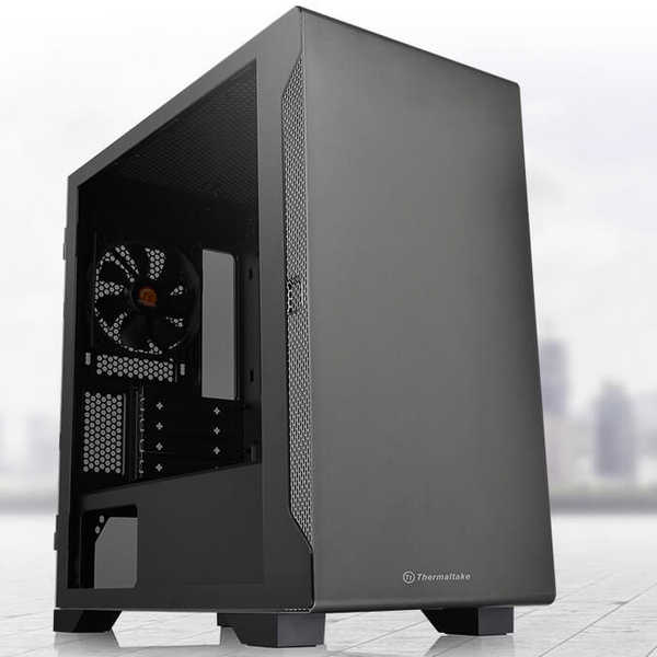 Thermaltake S100 Micro ATX Tower Case with Tempered Glass Side Window Panel
