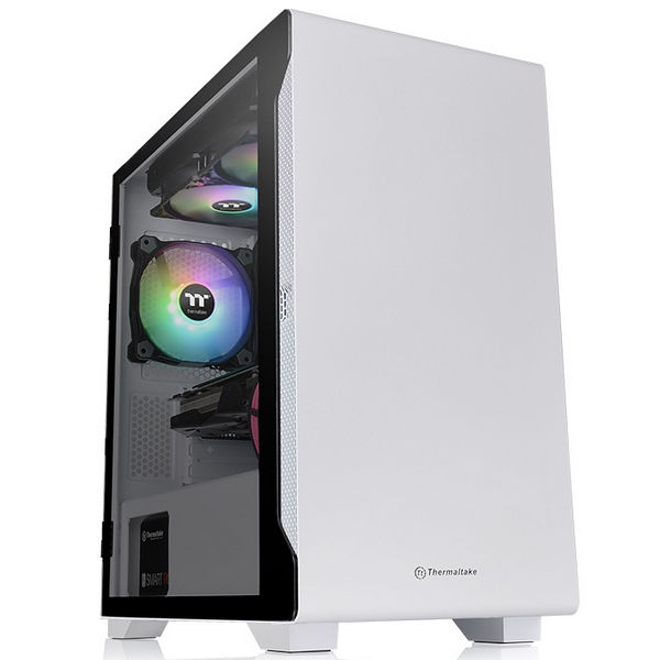 Thermaltake S100 Snow Edition Micro ATX Tower Case with Tempered Glass Side Window Panel