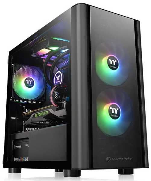 Thermaltake V150 Micro ATX Tower Case with Tempered Glass Side Window Panel