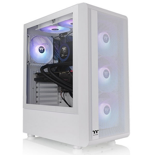 Thermaltake S200 Mesh ARGB Snow Edition Tower Case with Side Window Panel