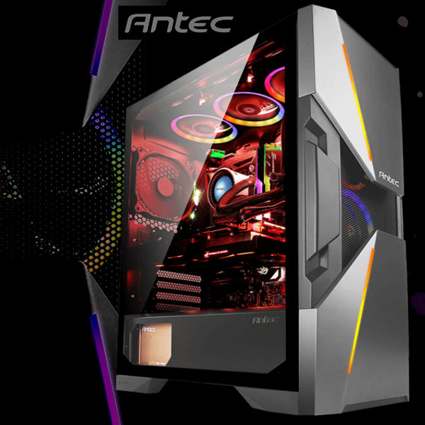 Antec DA601 Prime Dark Avenger Authentic Mid-Tower Gaming Case with Side Window Panel