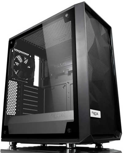 Fractal Design Meshify C Blackout Tempered Glass Tower Case with Side Window No DVD Bay