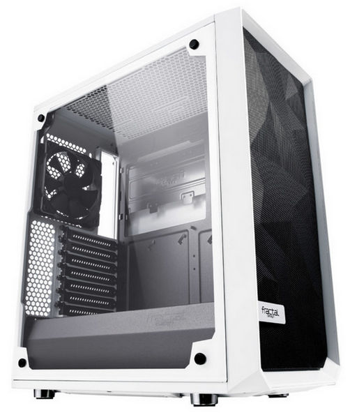 Fractal Design Meshify C Tempered Glass White Tower Case with Side Window