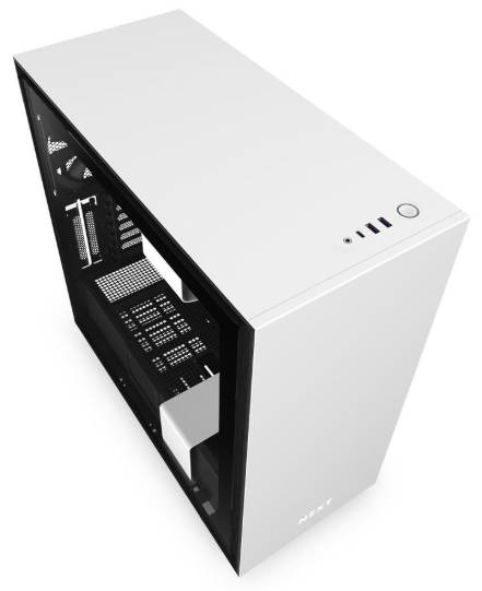 NZXT H710 White ATX Tower Case with Tempered Glass Side Window Panel