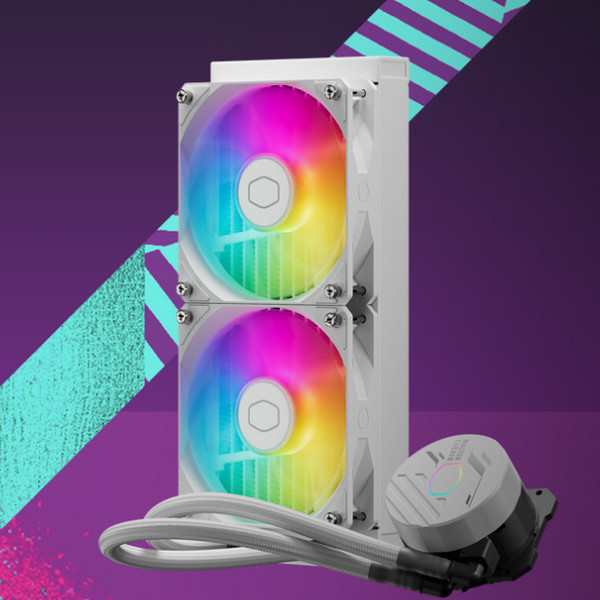 Cooler Master MasterLiquid 240L Core ARGB White Edition Universal Socket CPU Cooler