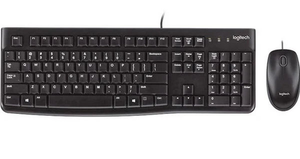 Logitech MK120 Desktop Set Combo USB Black Keyboard & Mouse