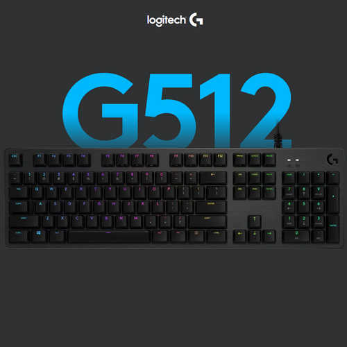 Logitech G512 Carbon RGB GX RED Linear Switch Mechanical Gaming Keyboard