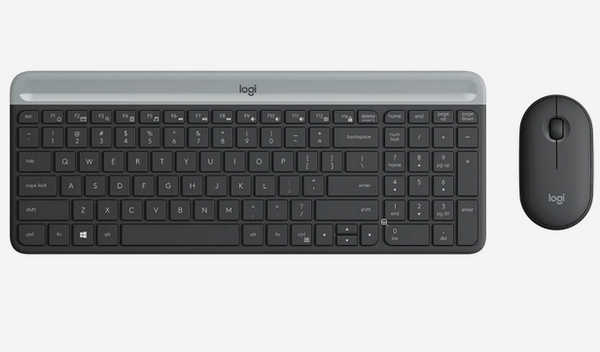 Logitech MK470 Slim Wireless Desktop Set Keyboard & Mouse Graphite