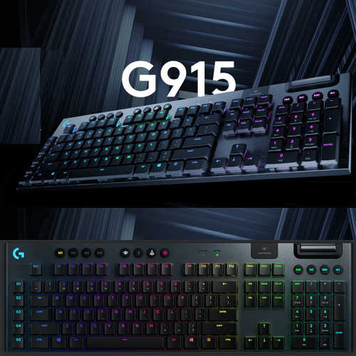 Logitech G915 Lightsync Wireless RGB Mechanical Gaming Keyboard Black English Clicky