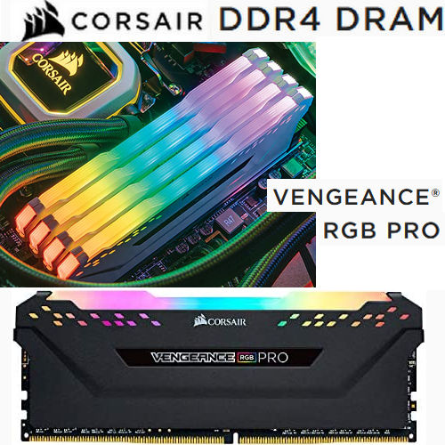 16GB DDR4 Corsair CMW16GX4M2E3200C16 Vengeance RGB PRO Heat Spreader 3200MHz CL16 (2x8GB)