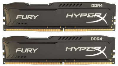 16GB DDR4 Kingston HyperX FURY HX436C18FB4K2/32 Black Heat Spreader 3600MHz CL18 (2x16GB)