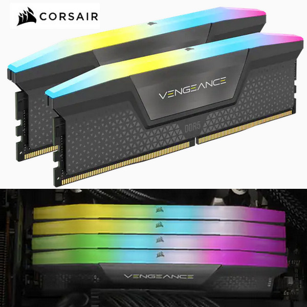 64GB DDR5 Corsair CMH64GX5M2B5600C40 VENGEANCE RGB 5600MHz C40 (2x32GB)