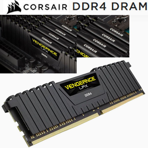 32GB DDR4 Corsair CMK32GX4M2E3200C16 Vengeance LPX Low Profile Heat Spreader 3200Mhz CL16 (2x16GB)