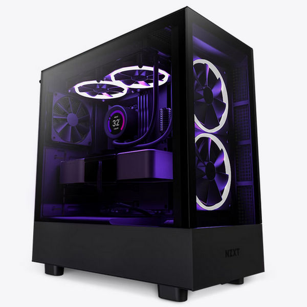 NZXT H5 Elite Premium Compact ATX Tower Case with Side Window Panel